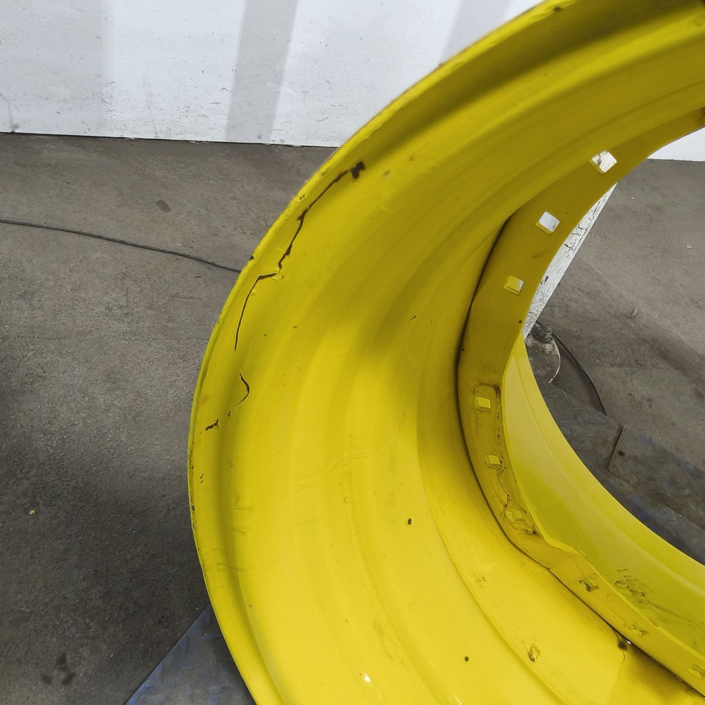 23"W x 34"D, John Deere Yellow 12-Hole Waffle Wheel (Groups of 3 bolts)