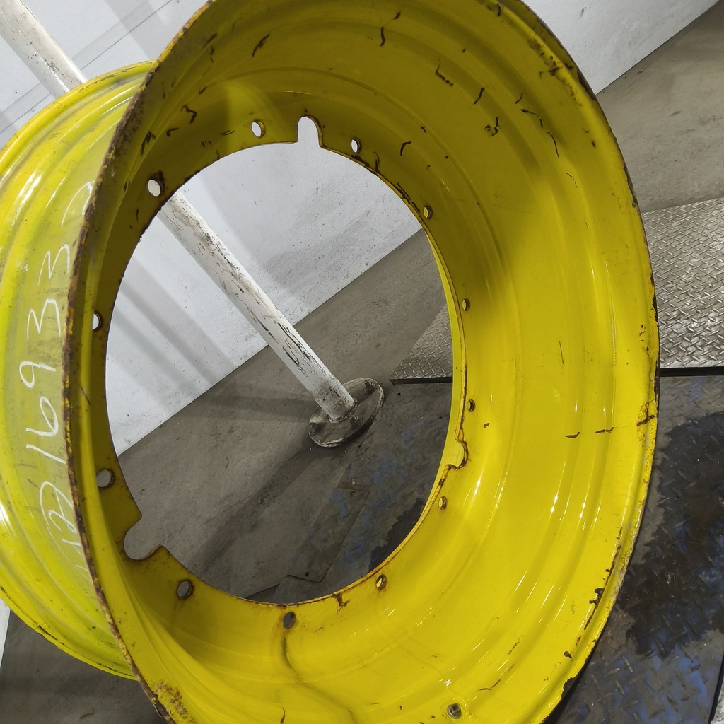 18"W x 42"D, John Deere Yellow 12-Hole Stub Disc , -3.25" Offset