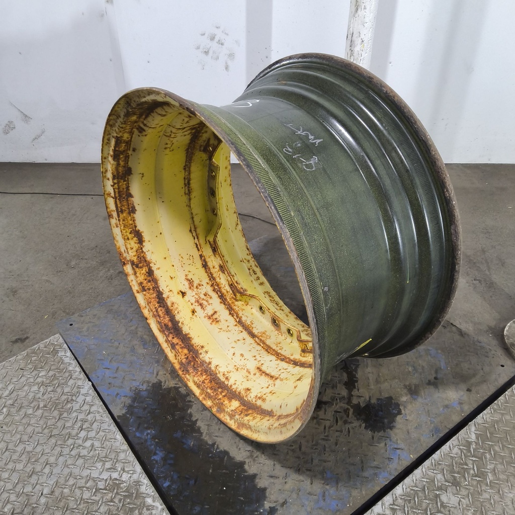 15"W x 30"D, John Deere Yellow 12-Hole Waffle Wheel (Groups of 3 bolts)