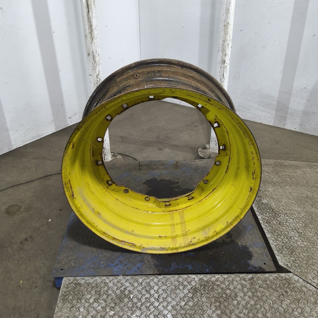 15"W x 30"D, John Deere Yellow 8-Hole Waffle Wheel (Groups of 2 Bolts)