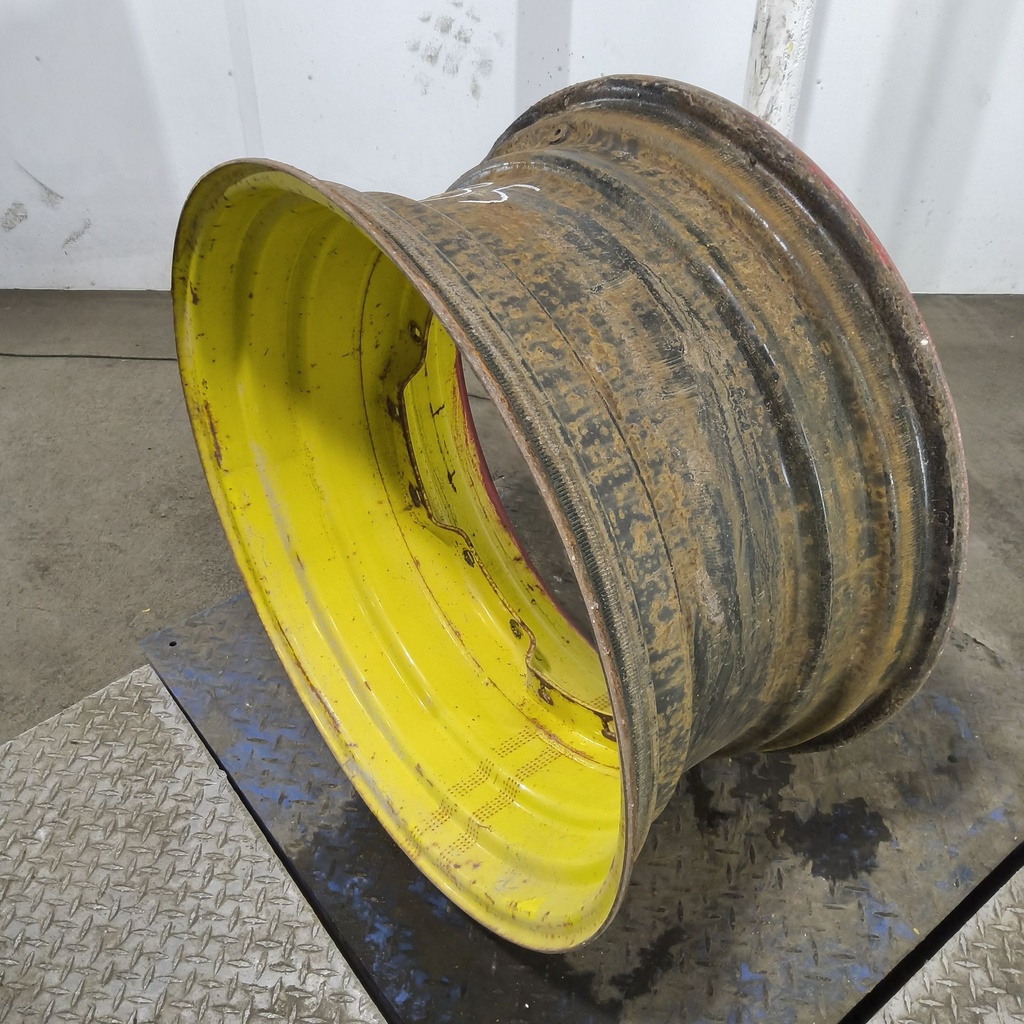 15"W x 30"D, John Deere Yellow 8-Hole Waffle Wheel (Groups of 2 Bolts)