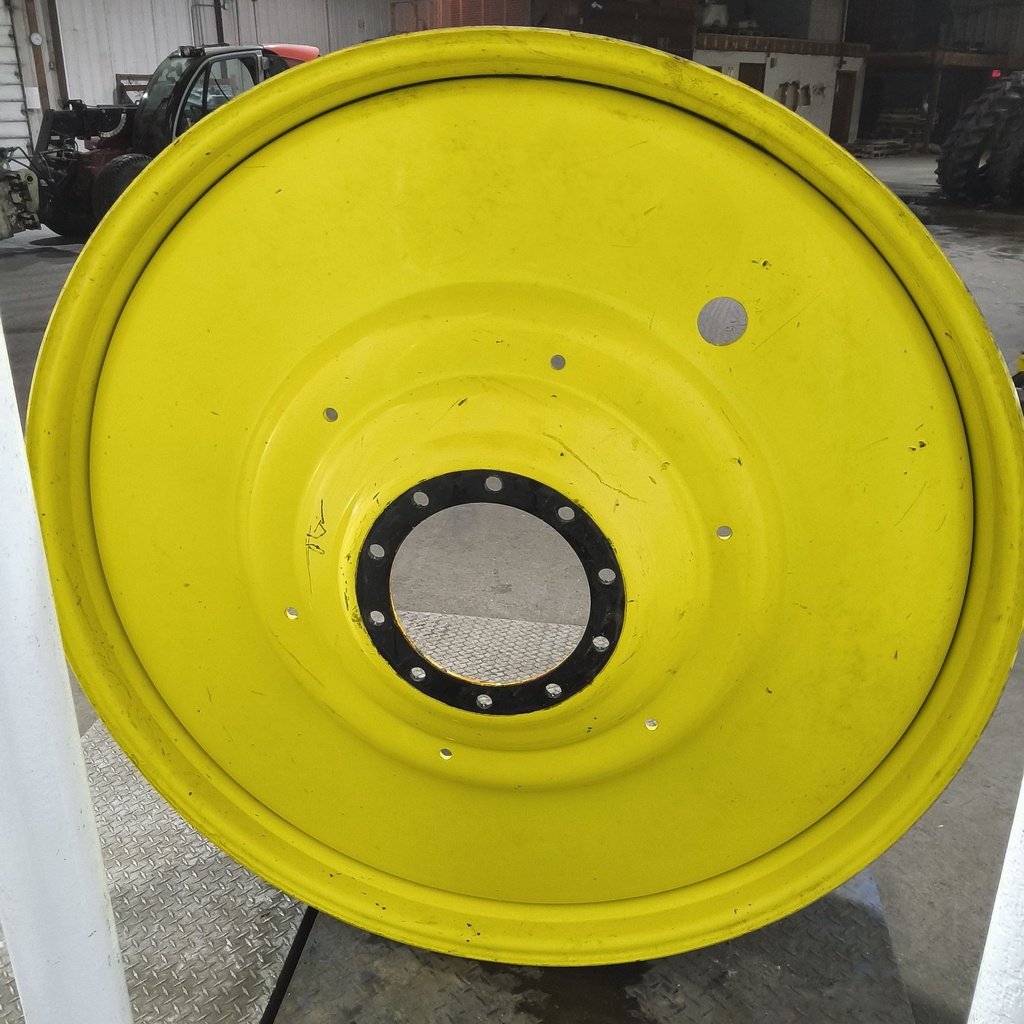 12"W x 54"D, John Deere Yellow 10-Hole Formed Plate , -9.25" Offset