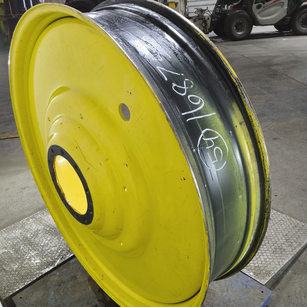 12"W x 54"D, John Deere Yellow 10-Hole Formed Plate , -9.25" Offset