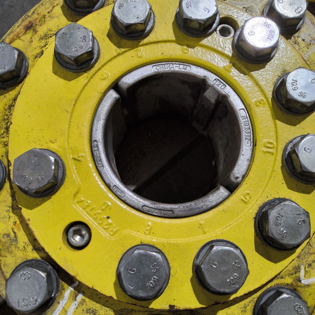 10-Hole Wedg-Lok OE Style, 4.72" (120.02mm) axle, John Deere Yellow