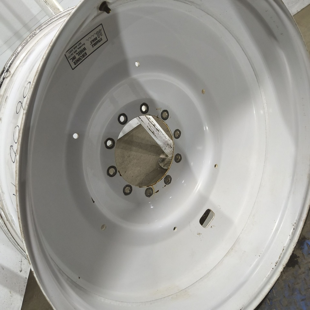 16"W x 42"D, Ford / New Holland White 10-Hole Formed Plate , -6.81" Offset