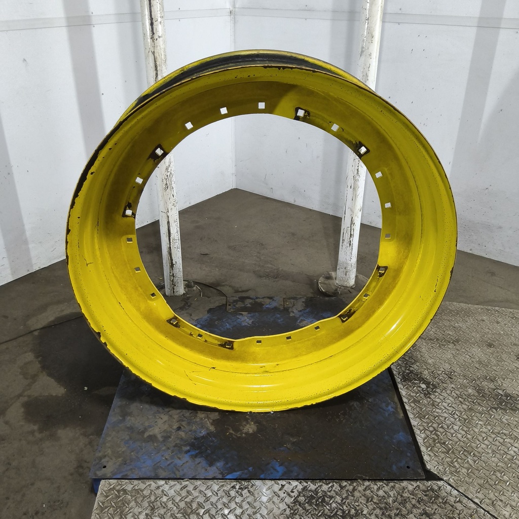 10"W x 42"D, John Deere Yellow 12-Hole Waffle Wheel (Groups of 3 bolts)