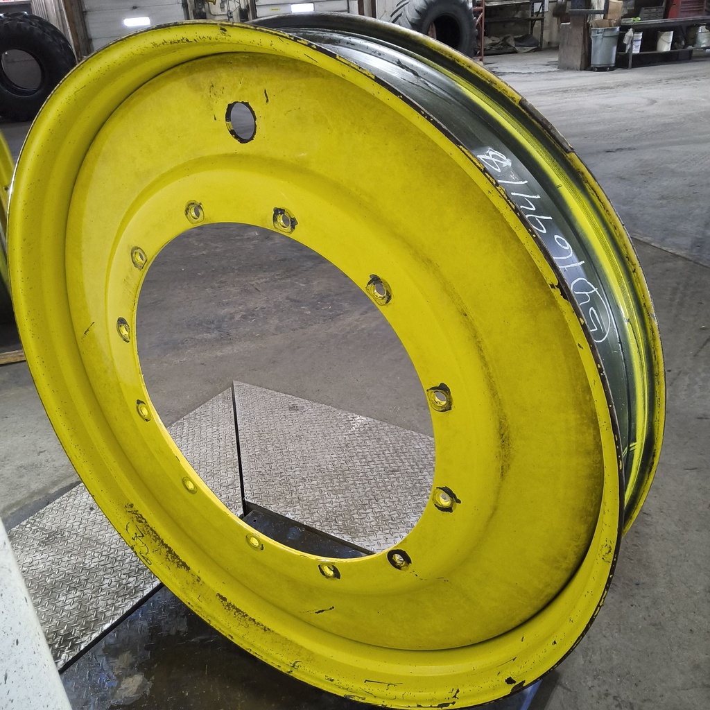 10"W x 54"D, John Deere Yellow 12-Hole Stub Disc , -3.25" Offset
