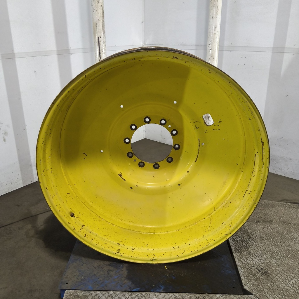 12"W x 46"D, John Deere Yellow 10-Hole Formed Plate , -10.62" Offset