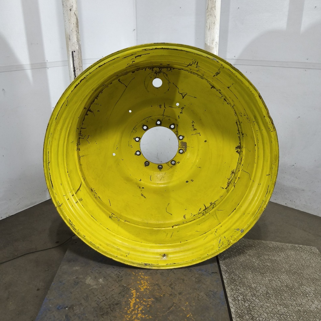 12"W x 50"D, John Deere Yellow 10-Hole Formed Plate , -14.94" Offset