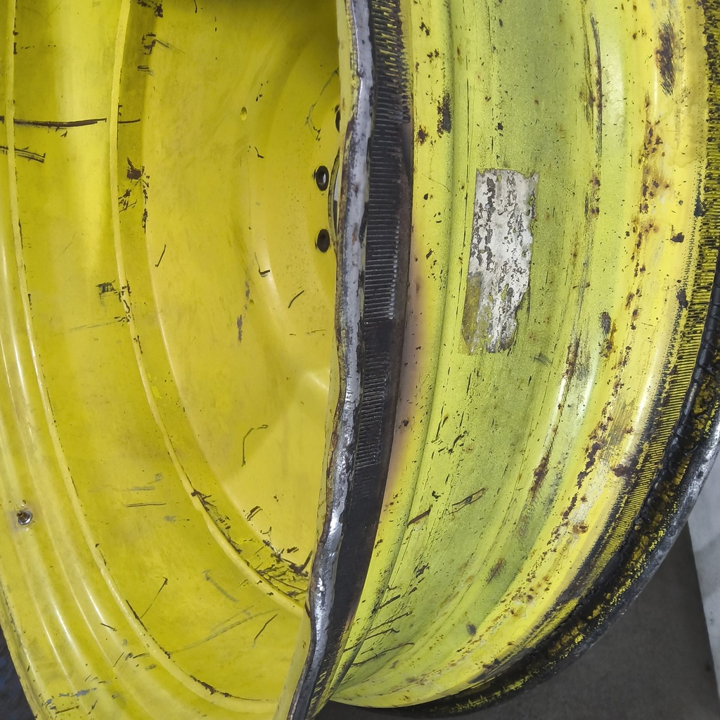 12"W x 50"D, John Deere Yellow 10-Hole Formed Plate , -14.94" Offset