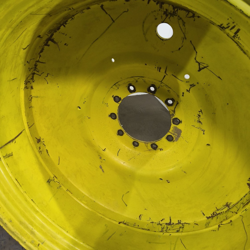 12"W x 50"D, John Deere Yellow 10-Hole Formed Plate , -14.94" Offset