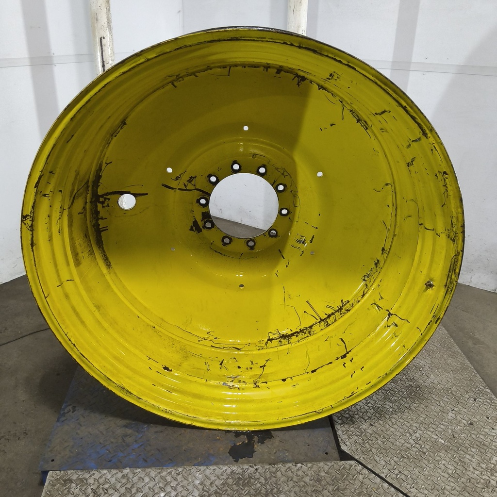 12"W x 50"D, John Deere Yellow 10-Hole Formed Plate , -14.94" Offset