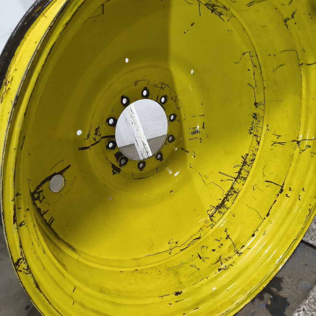 12"W x 50"D, John Deere Yellow 10-Hole Formed Plate , -14.94" Offset