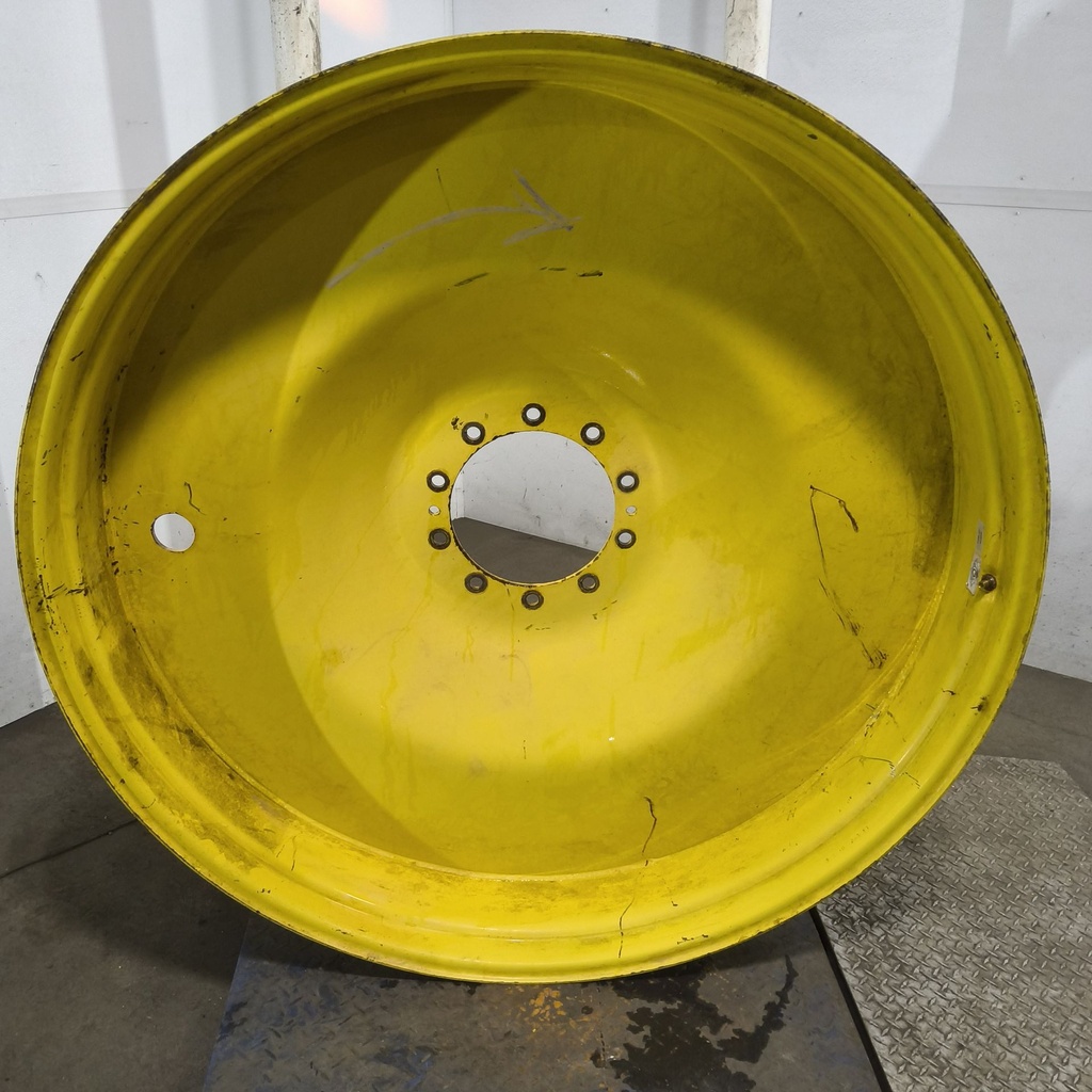 10"W x 54"D, John Deere Yellow 10-Hole Formed Plate , -7.75" Offset
