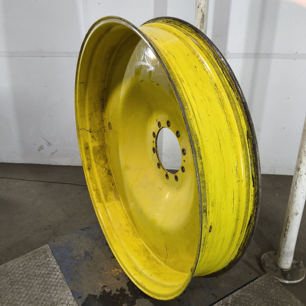 10"W x 54"D, John Deere Yellow 10-Hole Formed Plate , -7.75" Offset