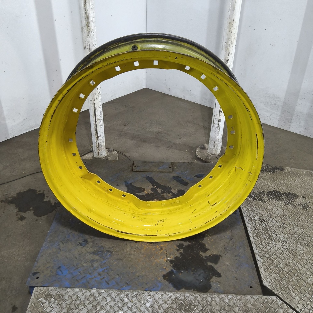 10"W x 34"D, John Deere Yellow 12-Hole Waffle Wheel (Groups of 3 bolts)