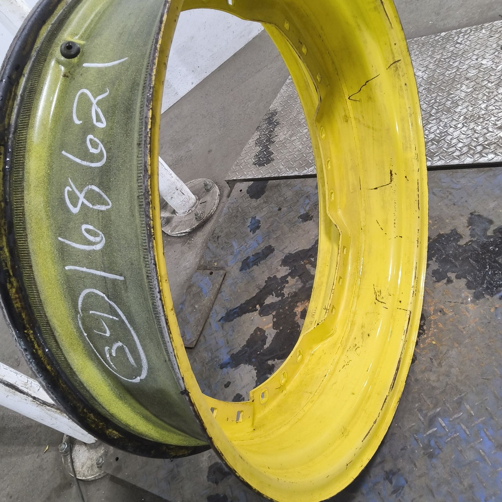 10"W x 34"D, John Deere Yellow 12-Hole Waffle Wheel (Groups of 3 bolts)