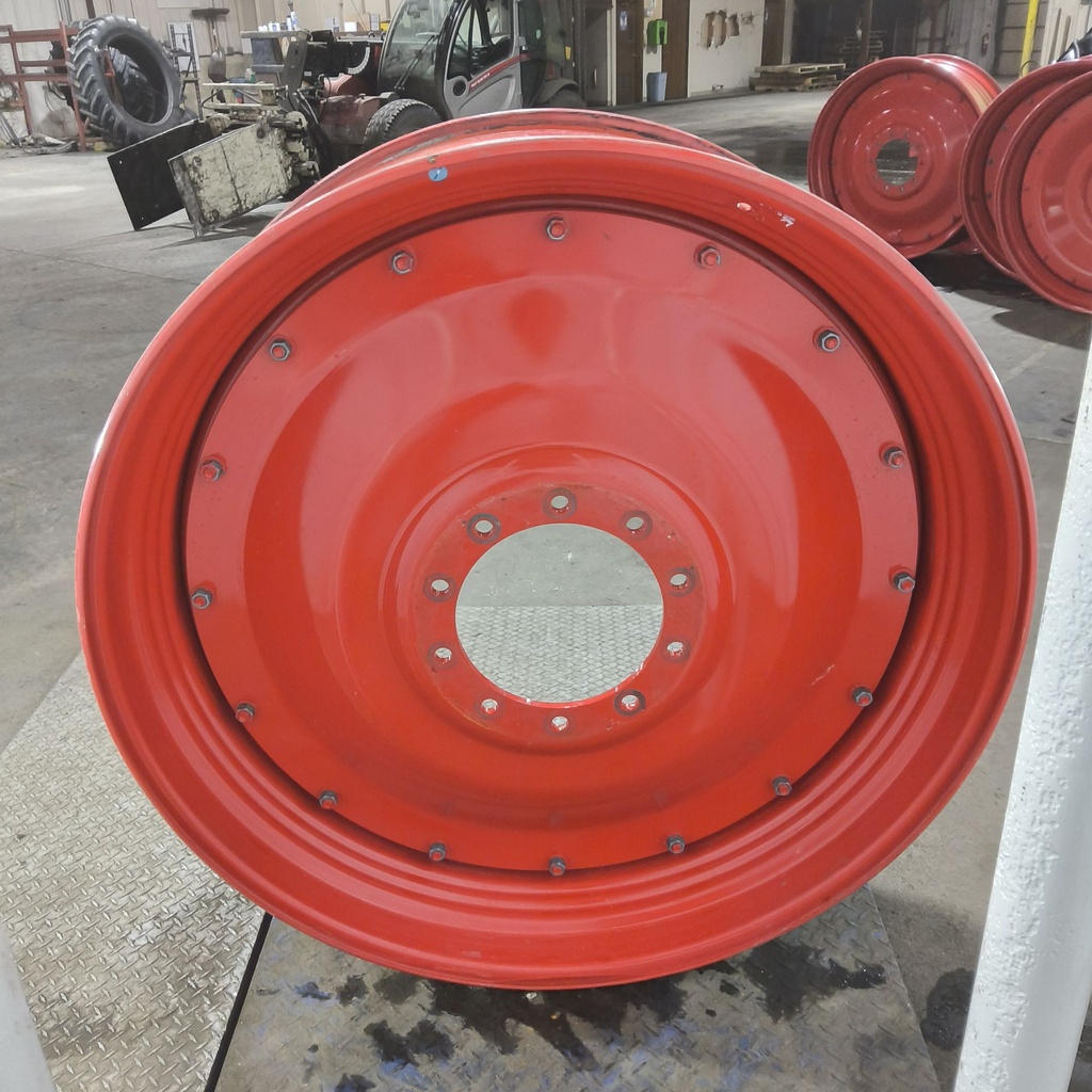 16"W x 46"D, Fendt/Agco Red 16-Hole Stub Disc , 0.88" Offset