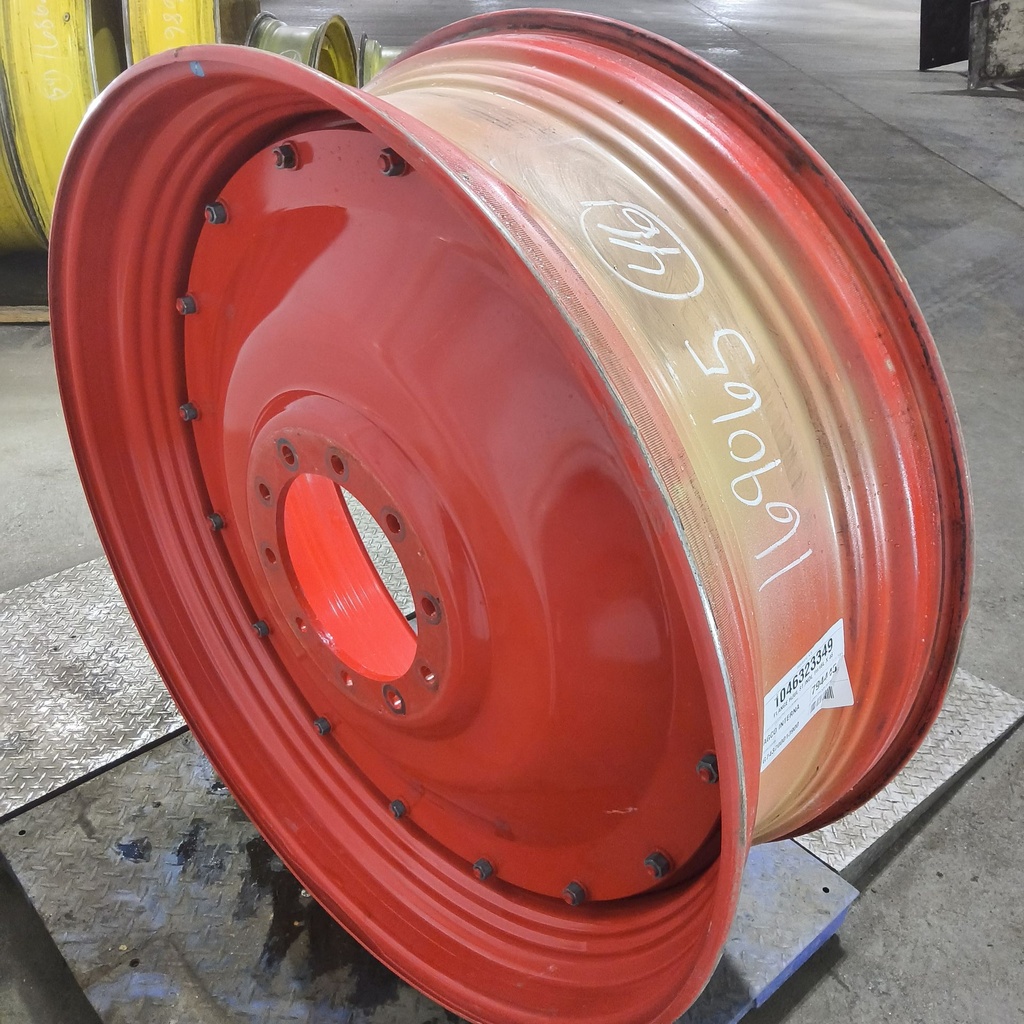 16"W x 46"D, Fendt/Agco Red 16-Hole Stub Disc , 0.88" Offset