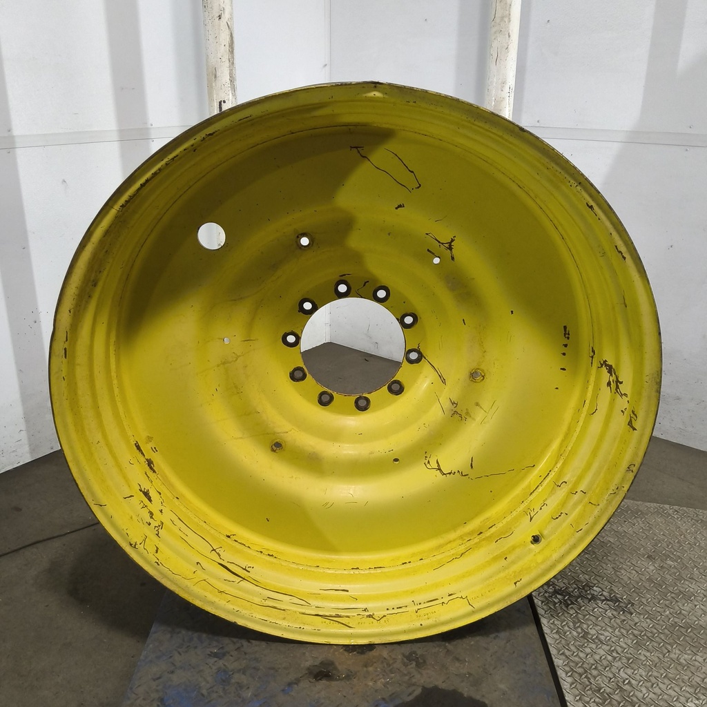 15"W x 50"D, John Deere Yellow 10-Hole Formed Plate , -6.62" Offset