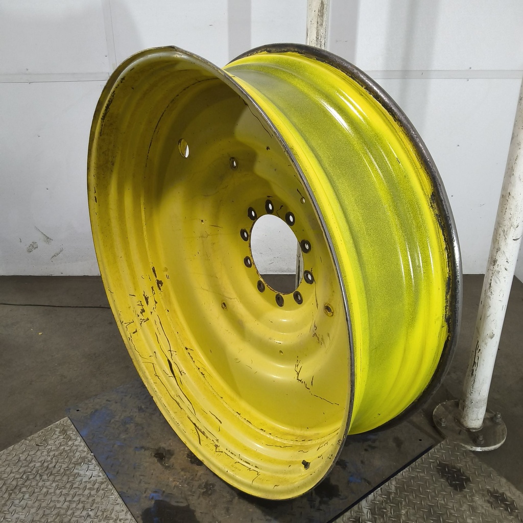 15"W x 50"D, John Deere Yellow 10-Hole Formed Plate , -6.62" Offset