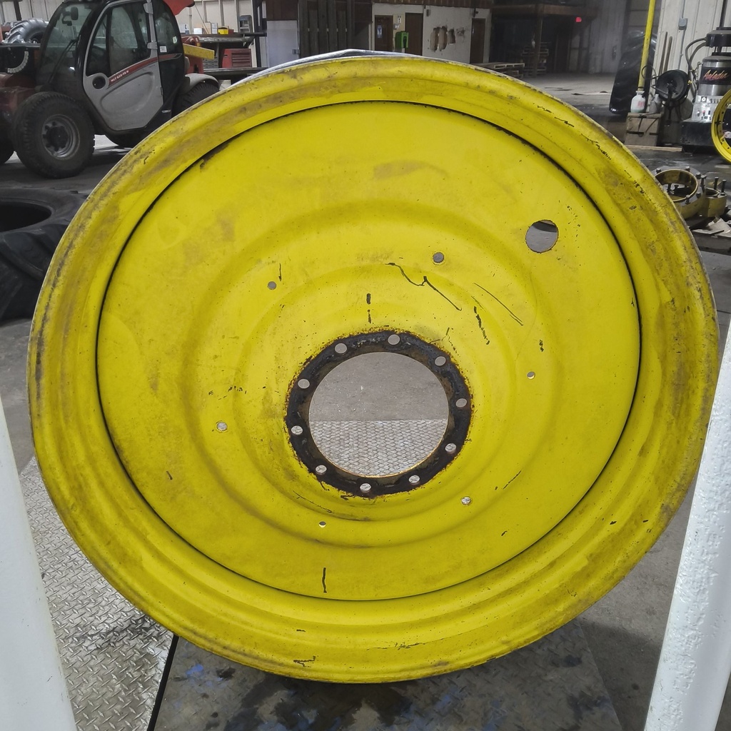 15"W x 50"D, John Deere Yellow 10-Hole Formed Plate , -6.62" Offset