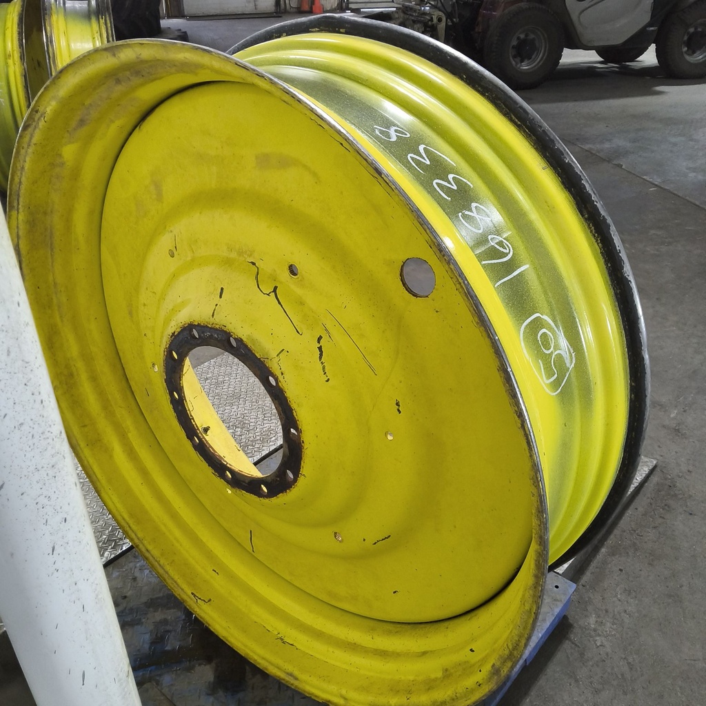 15"W x 50"D, John Deere Yellow 10-Hole Formed Plate , -6.62" Offset