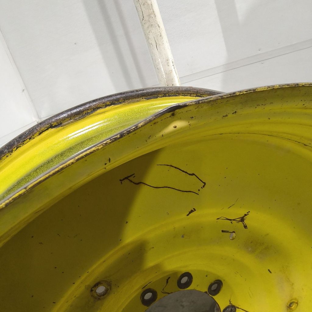 15"W x 50"D, John Deere Yellow 10-Hole Formed Plate , -6.62" Offset