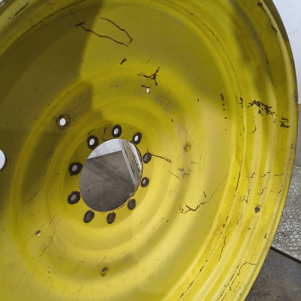 15"W x 50"D, John Deere Yellow 10-Hole Formed Plate , -6.62" Offset