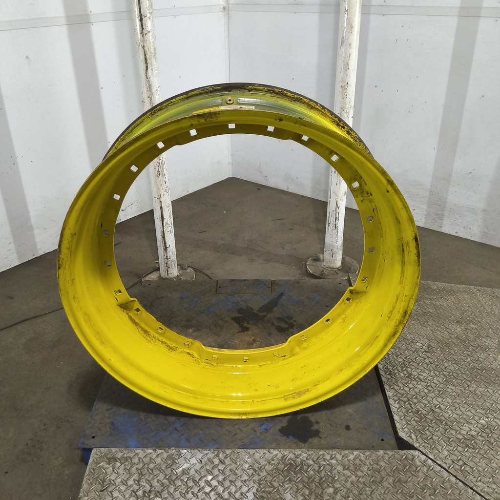 12"W x 38"D, John Deere Yellow 12-Hole Waffle Wheel (Groups of 3 bolts)