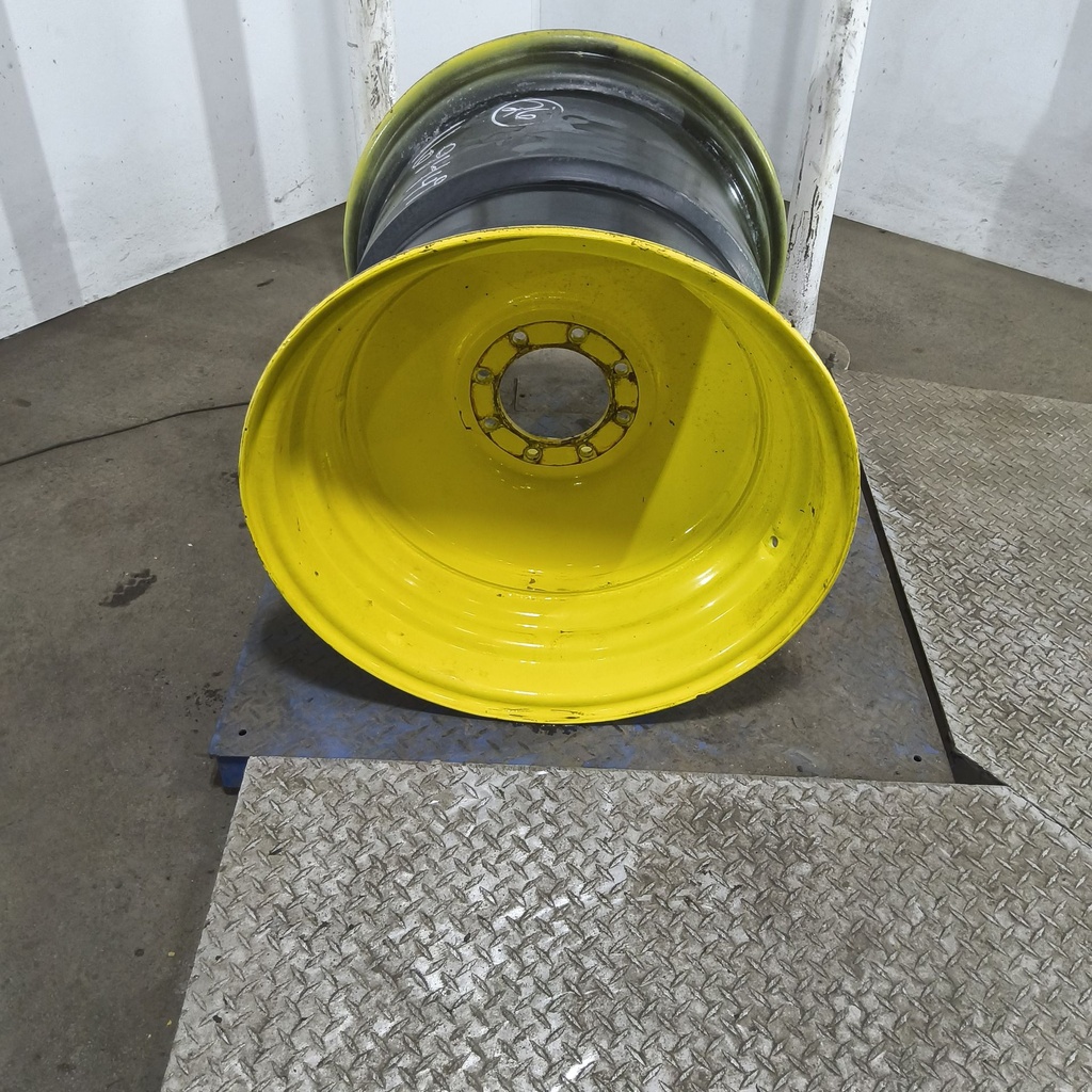 25"W x 26"D, John Deere Yellow 8-Hole Formed Plate , 1.75" Offset