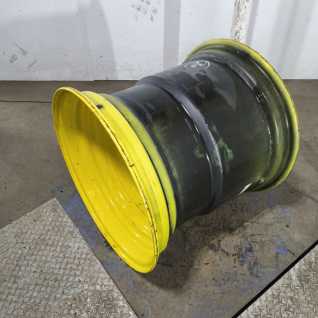 25"W x 26"D, John Deere Yellow 8-Hole Formed Plate , 1.75" Offset