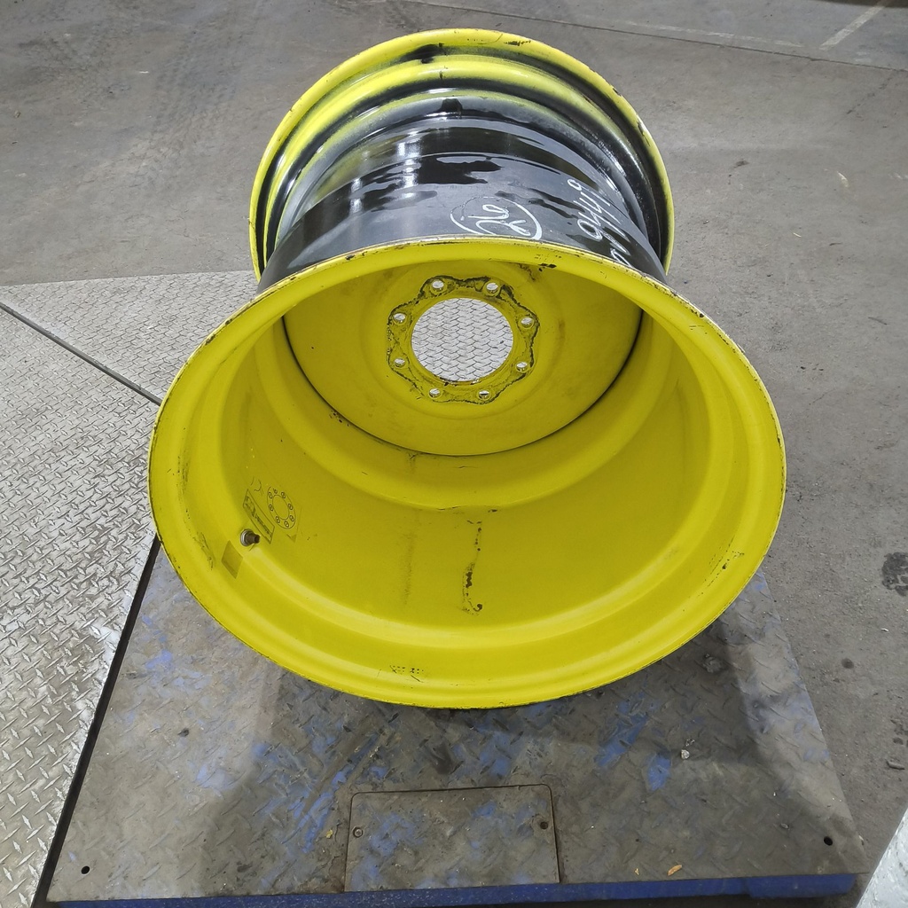 25"W x 26"D, John Deere Yellow 8-Hole Formed Plate , 1.75" Offset