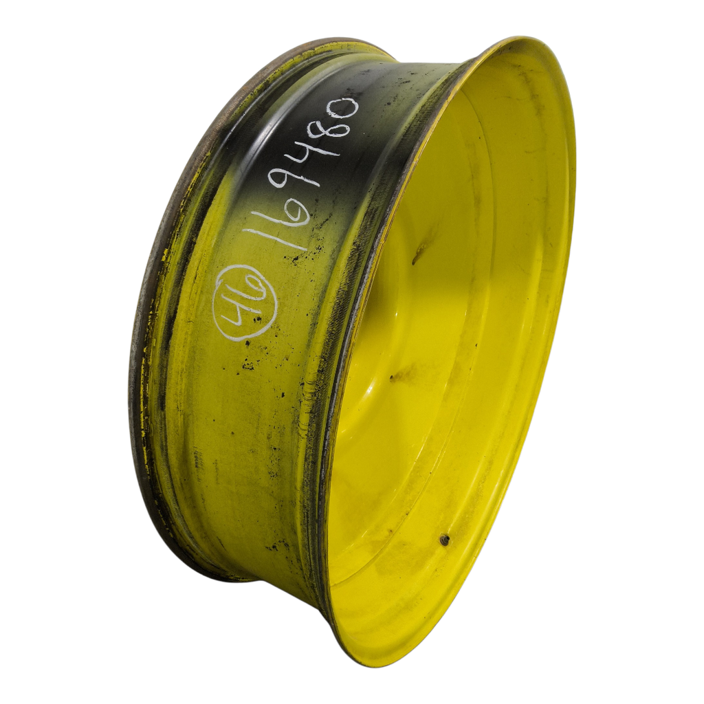 13"W x 46"D, John Deere Yellow 10-Hole Formed Plate , -9.25" Offset