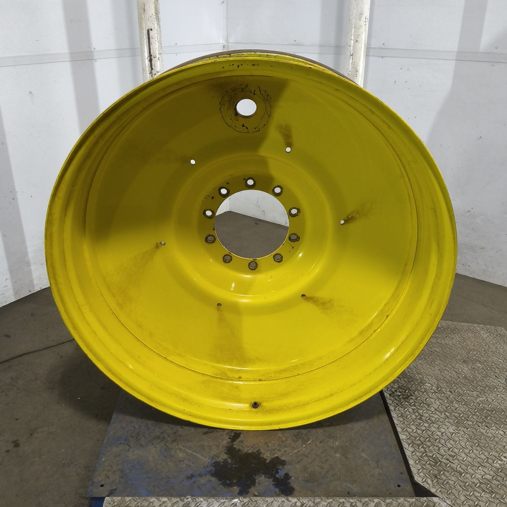 13"W x 46"D, John Deere Yellow 10-Hole Formed Plate , -9.25" Offset