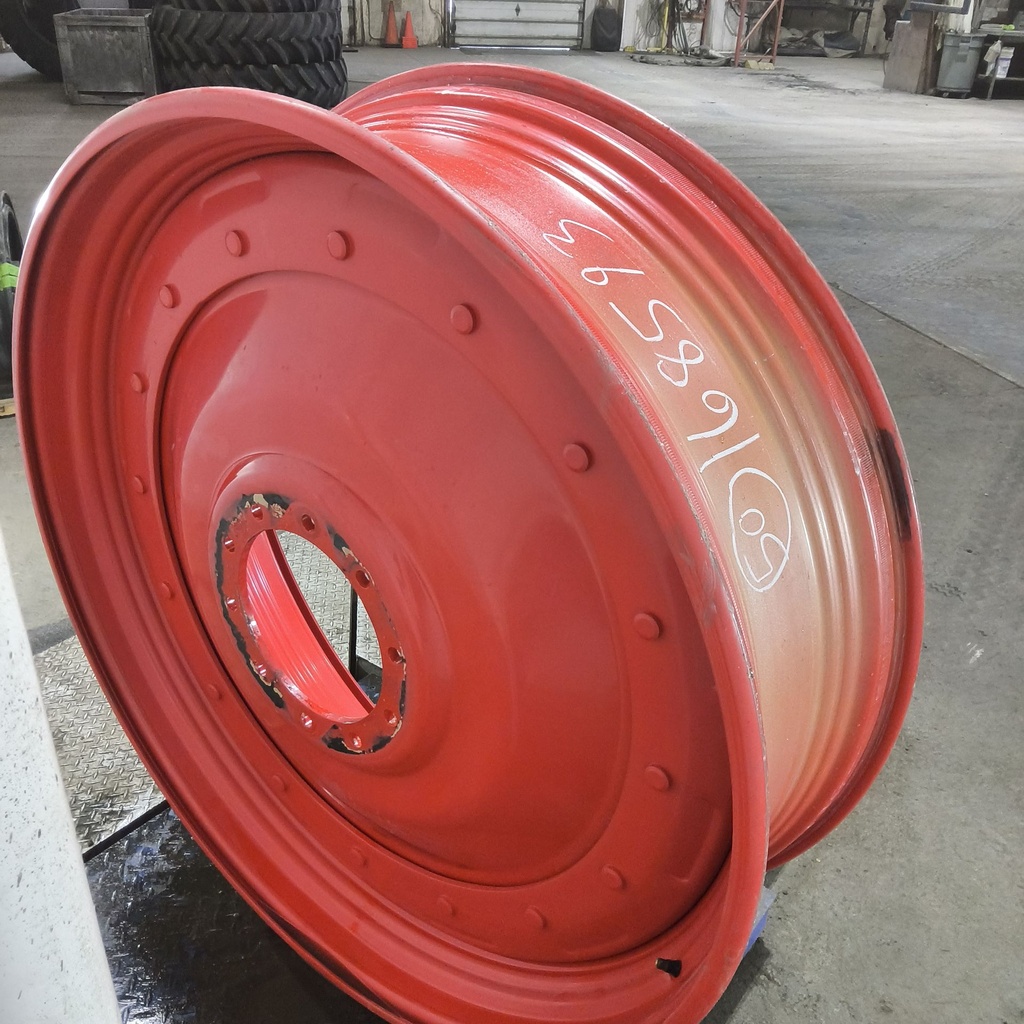 15"W x 50"D, Fendt/Agco Red 16-Hole Stub Disc , 3.25" Offset