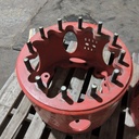 10 to 12-Hole 13.5"L FWD Spacer, Fendt/Agco Red