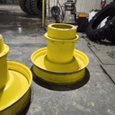 10"W x 42"D, John Deere Yellow 12-Hole FWA Direct Bolt Dual , -21.75" Offset