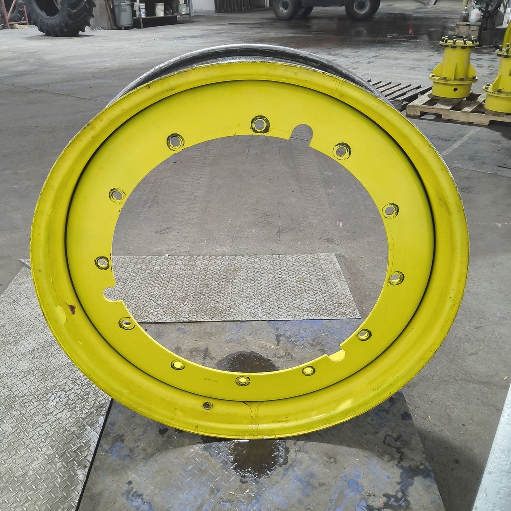 10"W x 42"D, John Deere Yellow 12-Hole Stub Disc , -2.25" Offset