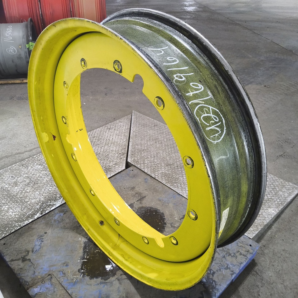 10"W x 42"D, John Deere Yellow 12-Hole Stub Disc , -2.25" Offset