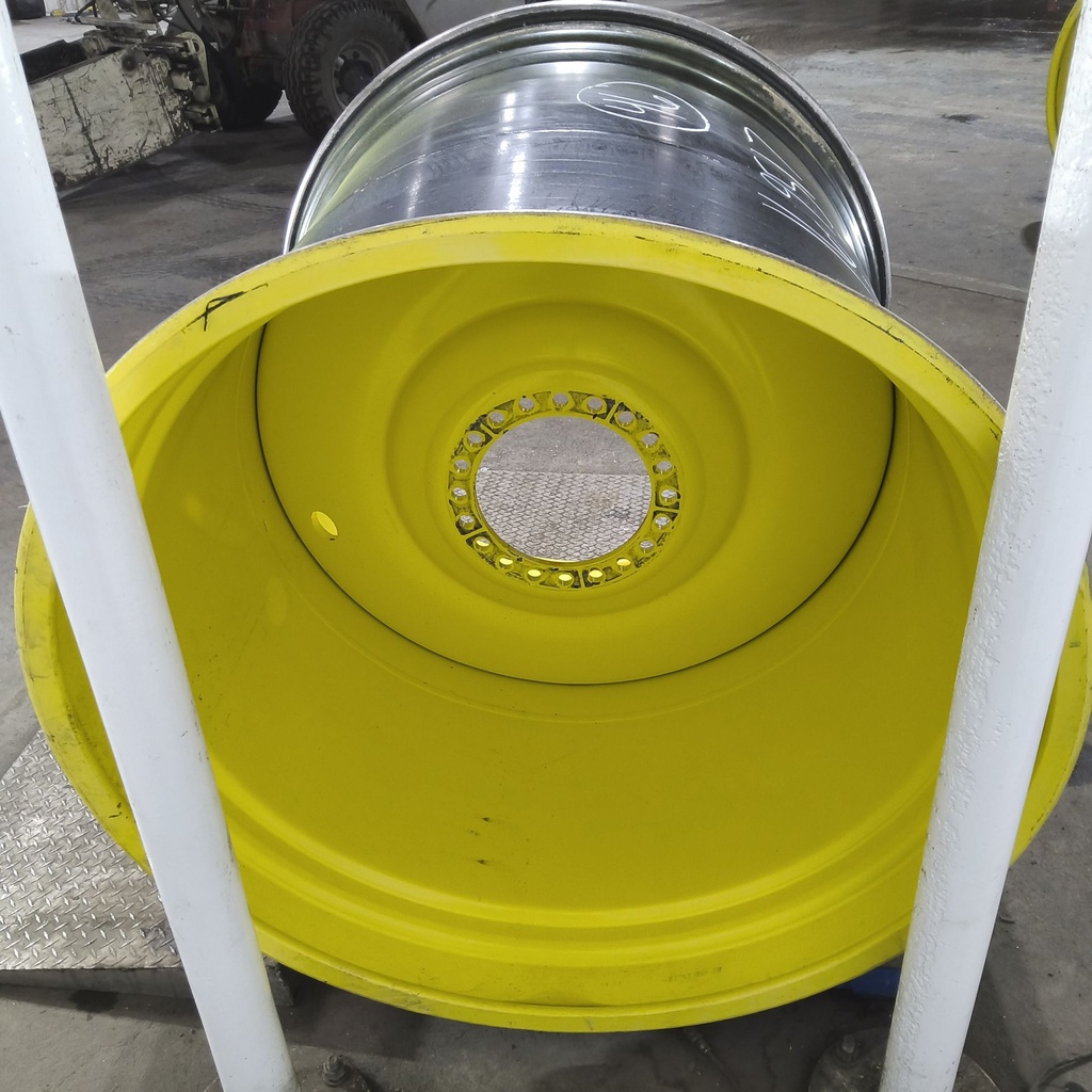 44"W x 46"D, John Deere Yellow 20-Hole Formed Plate , 1.12" Offset