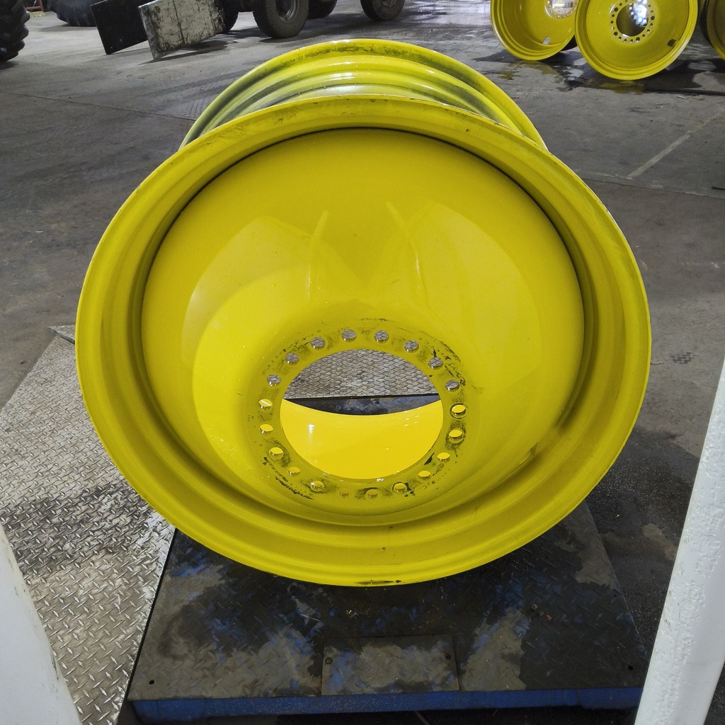 23"W x 38"D, John Deere Yellow 20-Hole Dolly Dual , -16.38" Offset