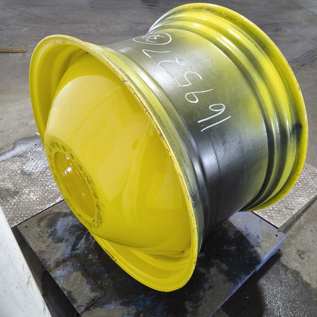 23"W x 38"D, John Deere Yellow 20-Hole Dolly Dual , -16.38" Offset