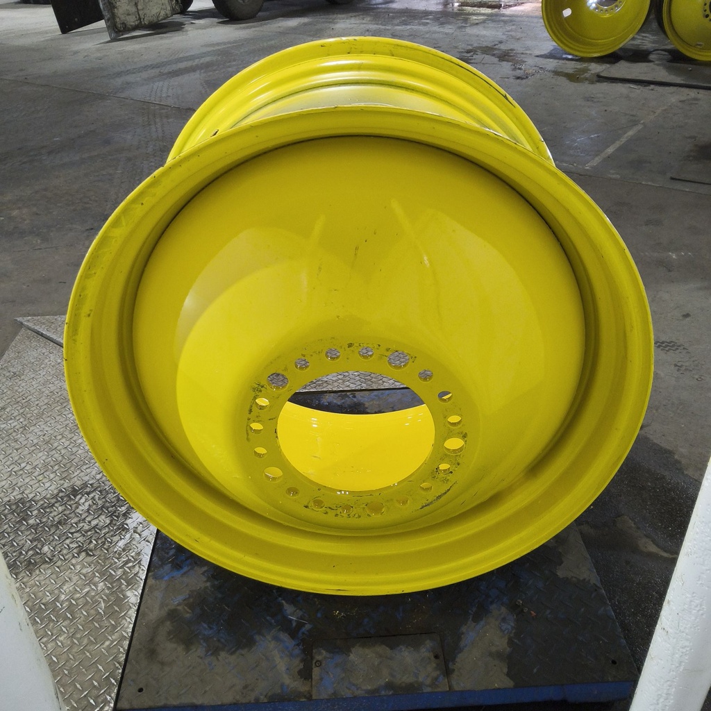 23"W x 38"D, John Deere Yellow 20-Hole Dolly Dual , -16.38" Offset