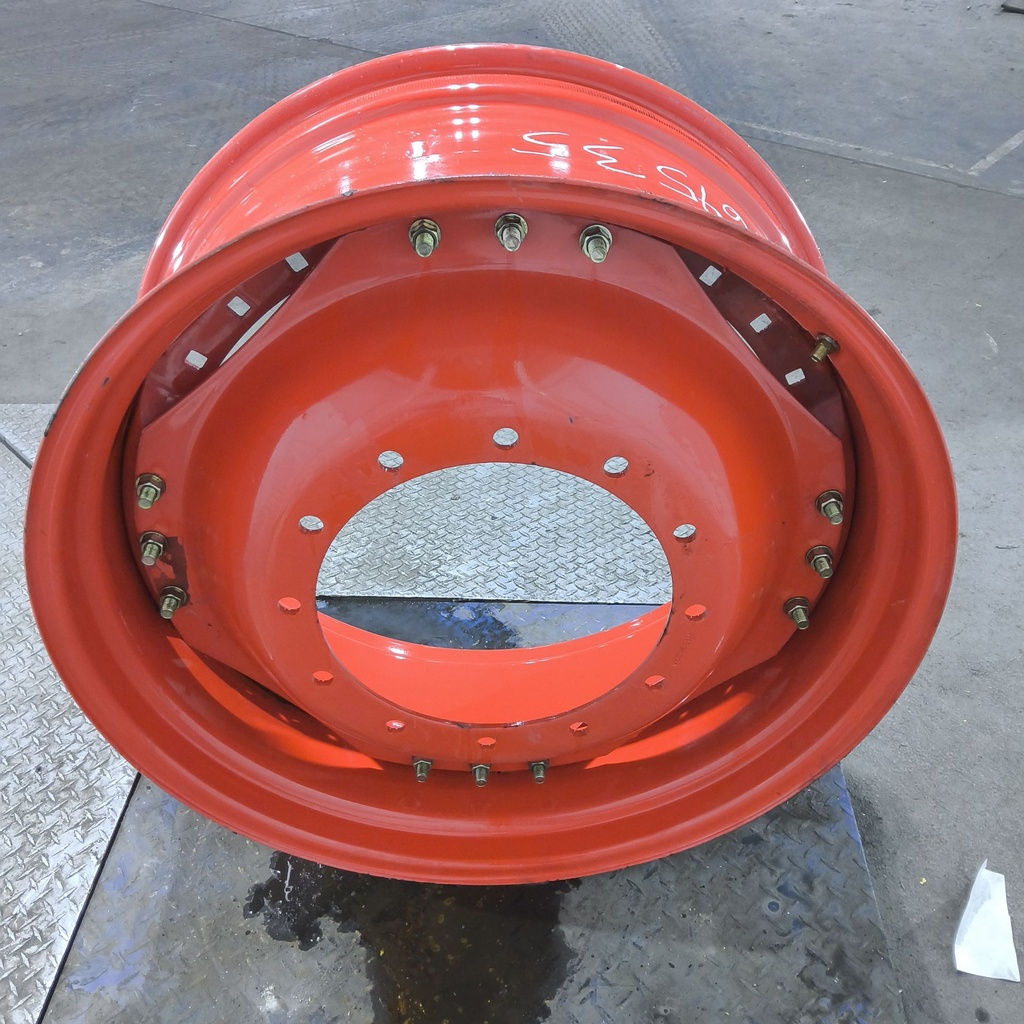 15"W x 34"D, Fendt/Agco Red 12-Hole Waffle Wheel (Groups of 3 bolts)