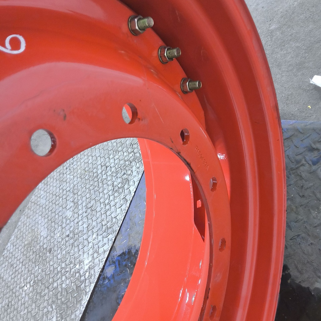 12-Hole Waffle Disc (Groups of 3 Bolts) Center for 34" Rim, Fendt/Agco Red