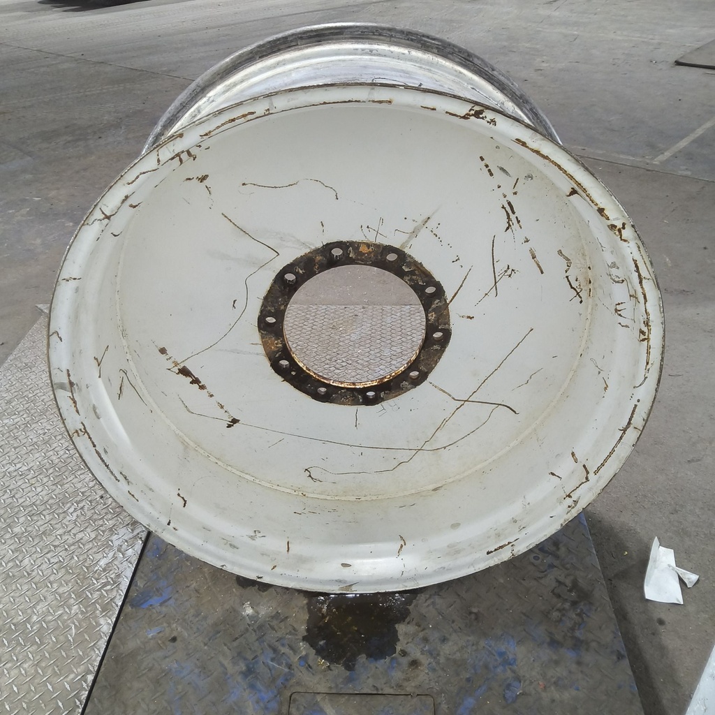 18"W x 38"D, Ford / New Holland White 10-Hole Flat Plate , -1" Offset