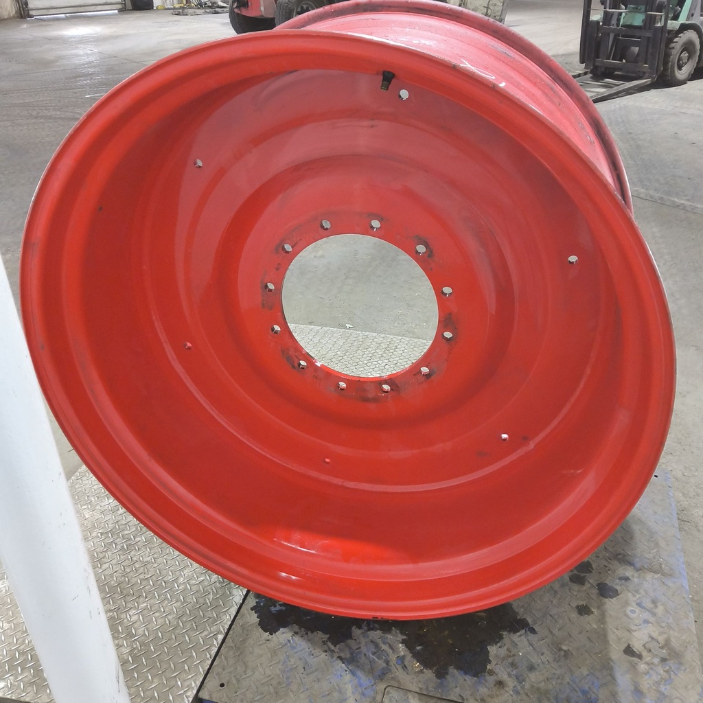 25"W x 46"D, Fendt/Agco Red 12-Hole Formed Plate , -0.5" Offset