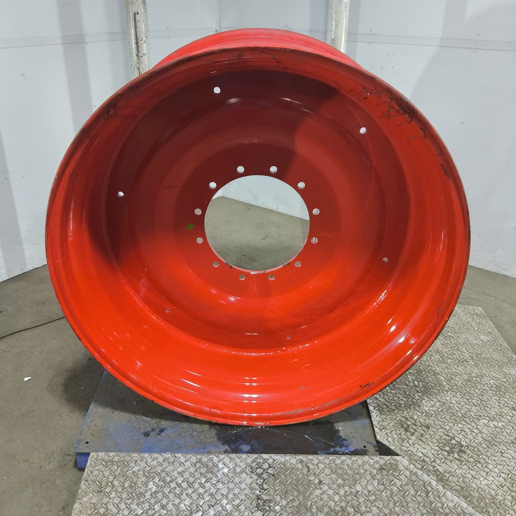 25"W x 46"D, Fendt/Agco Red 12-Hole Formed Plate , -0.5" Offset