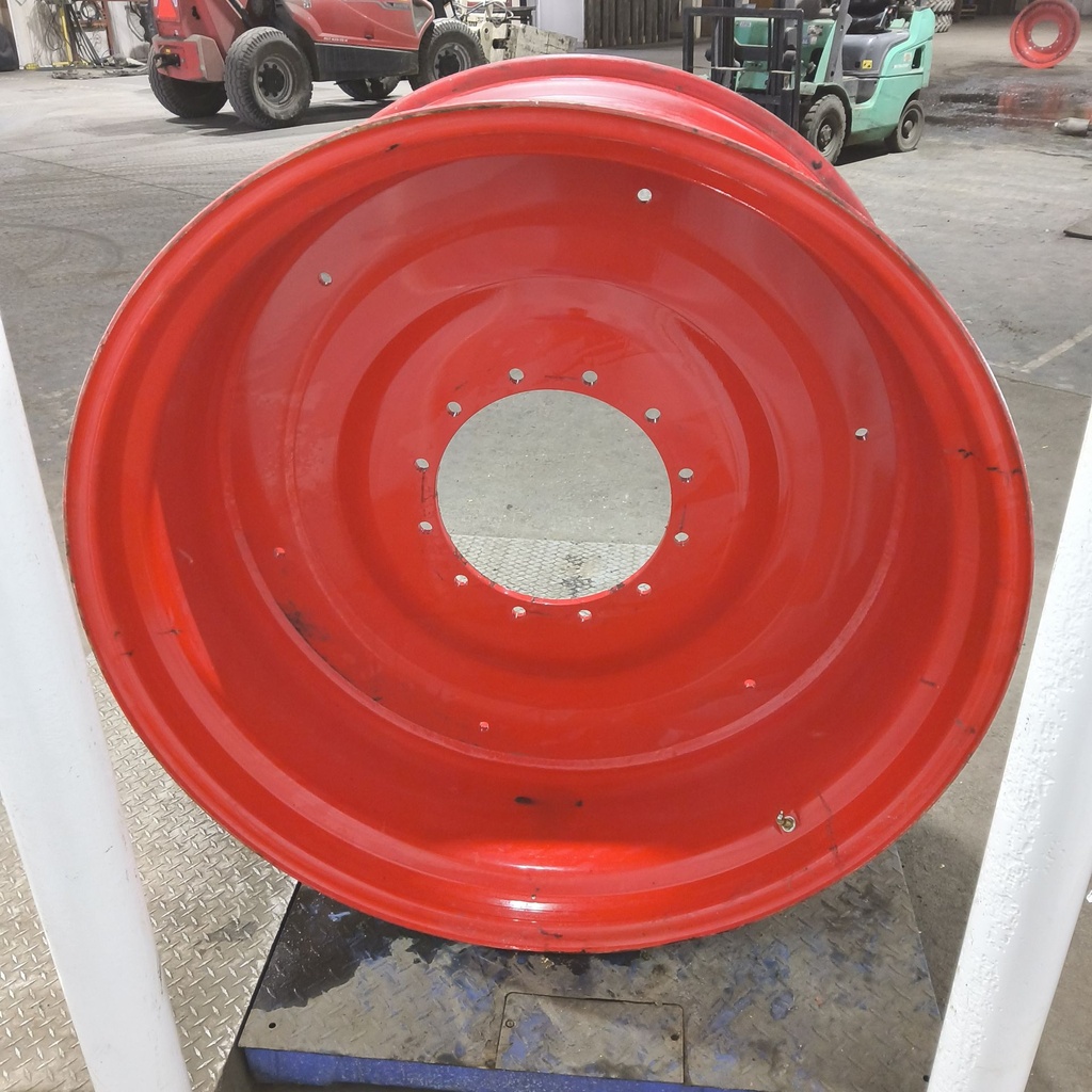 25"W x 46"D, Fendt/Agco Red 12-Hole Formed Plate , -0.5" Offset